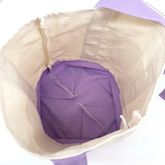 SUPER CUTE Trader Joe's Spring Limited Edition Mini Tote Bag - PURPLE! - Picture 3 of 7